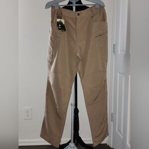 Outdoor Equipment Men's XL Beige Polyester Casual Pants Button Zipper